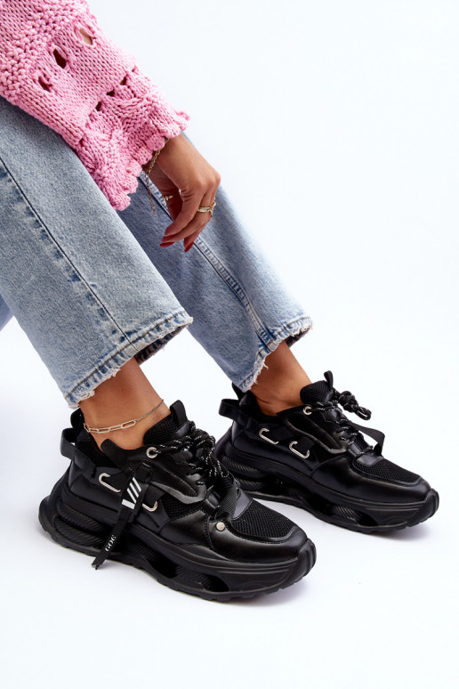 Sneakers modelio batai Moteriškas GOE NN2N4040 juodos spalvos Sneakers modelio batai Moteriškas GOE NN2N4040 juodos spalvos