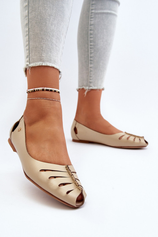 Zazoo 10009 Patogios natūralios odos balerinos Moteriškas smėlio spalvos Zazoo 10009 Patogios natūralios odos balerinos Moteriškas smėlio spalvos