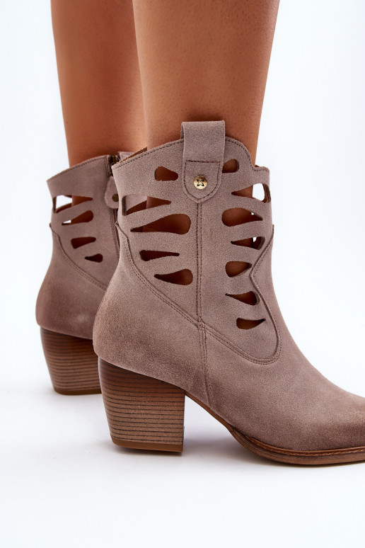 Oda Aulinukai Su išpjovomis Tai turiciejka 06412-04 smėlio spalvos Oda Aulinukai Su išpjovomis Tai turiciejka 06412-04 smėlio spalvos