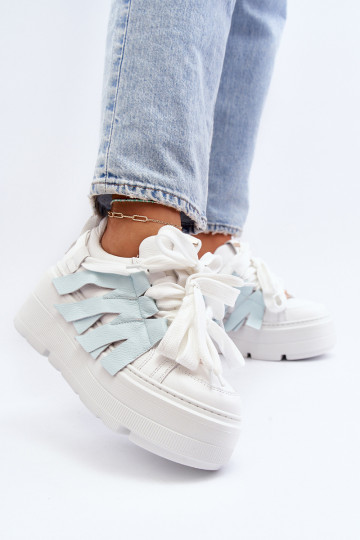 Zazoo 2F-7033 Sneakers modelio batai su platforma mėlynos spalvos 2