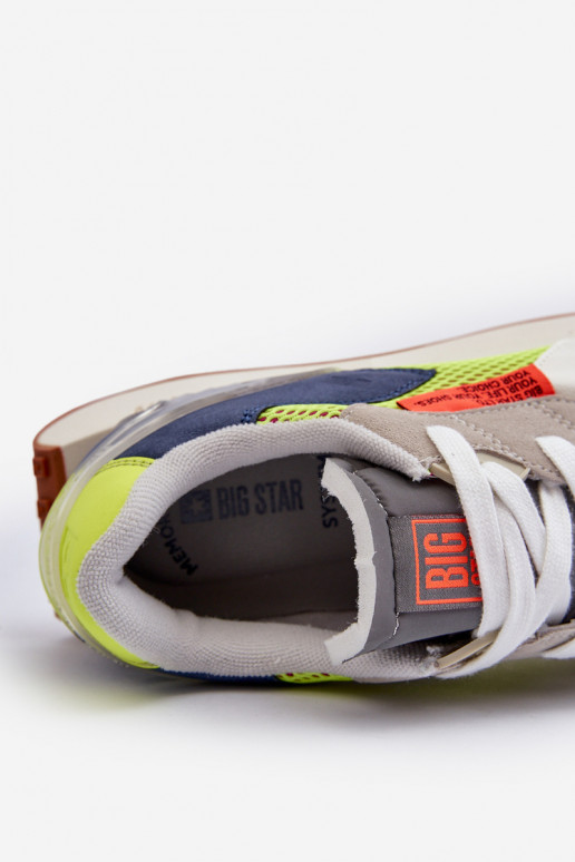 sportiniai bateliai Sneakers modelio batai Vyriški Memory Foam System Big Star NN174344 pilkos spalvos