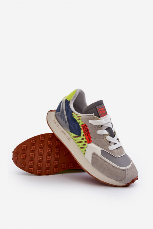 sportiniai bateliai Sneakers modelio batai Vyriški Memory Foam System Big Star NN174344 pilkos spalvos