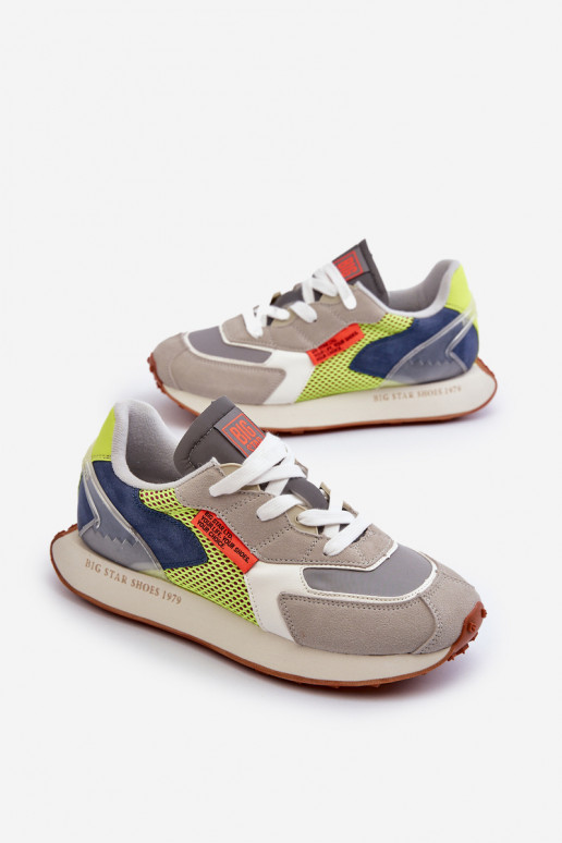 sportiniai bateliai Sneakers modelio batai Vyriški Memory Foam System Big Star NN174344 pilkos spalvos