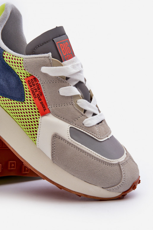 sportiniai bateliai Sneakers modelio batai Vyriški Memory Foam System Big Star NN174344 pilkos spalvos