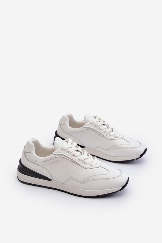 Sneakers modelio batai Vyriški Oda BIG STAR NN174288 baltos spalvos