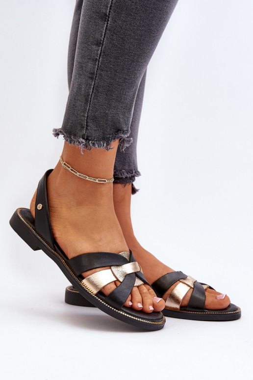 Zazoo 40382 Moteriškos basutės Oda juodos spalvos Zazoo 40382 Moteriškos basutės Oda juodos spalvos