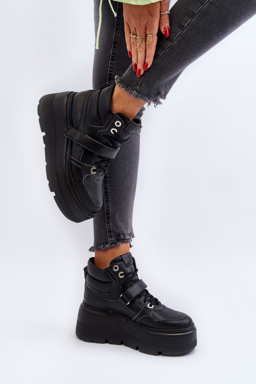 Zazoo 3450 Oda Sneakers modelio batai Moteriškas juodos spalvos