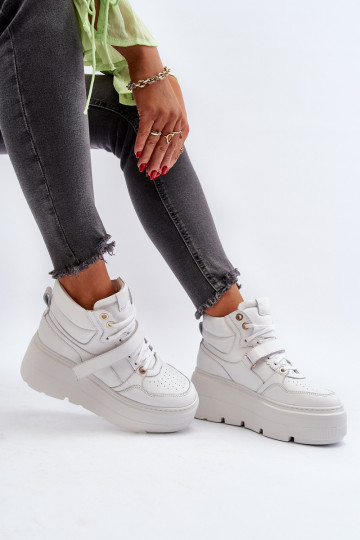 Zazoo 3450 Oda Sneakers modelio batai Moteriškas baltos spalvos 2