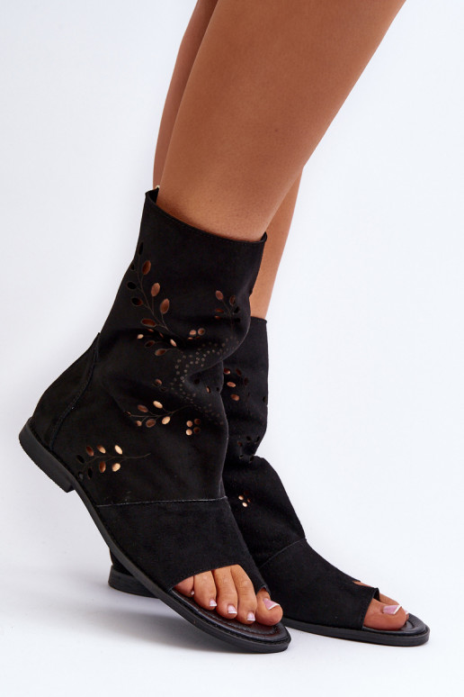 Zazoo 3437 Moteriškas Zomšinės basutės su auliuku Į Pilį juodos spalvos Zazoo 3437 Moteriškas Zomšinės basutės su auliuku Į Pilį juodos spalvos