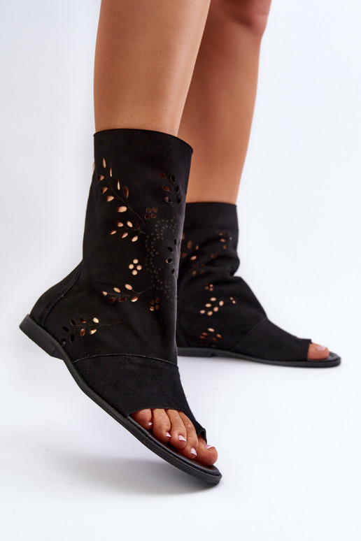 Zazoo 3437 Moteriškas Zomšinės basutės su auliuku Į Pilį juodos spalvos Zazoo 3437 Moteriškas Zomšinės basutės su auliuku Į Pilį juodos spalvos