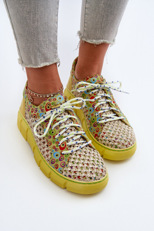 Moteriškas Oda batai Tai turiciejka 05850-09 Kalkės Moteriškas Oda batai Tai turiciejka 05850-09 Kalkės