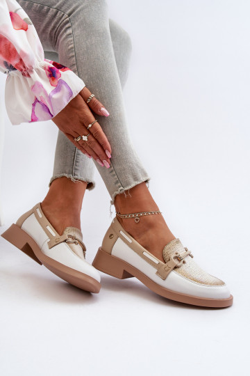 Oda Mokasinai batai Moteriškas Tai turiciejka 06493-11 Baltos-smėlio spalvos 2