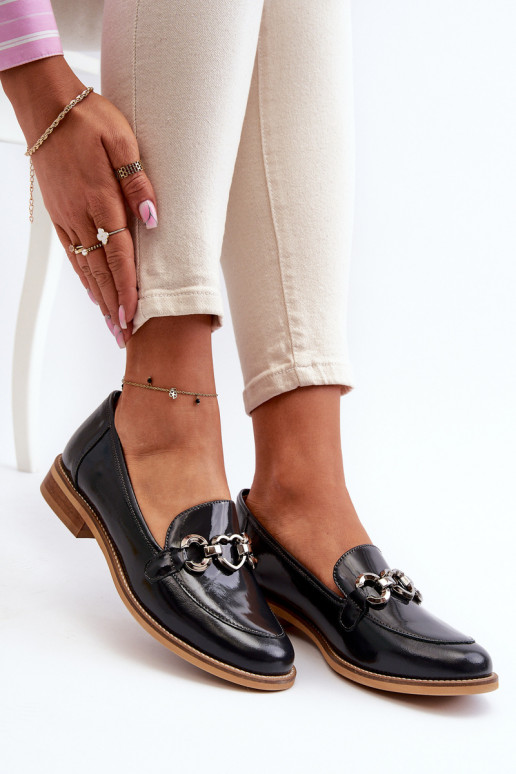 Oda Moteriškas Lakuoti mokasinai Laura Messi 2760 tamsiai mėlynos spalvos