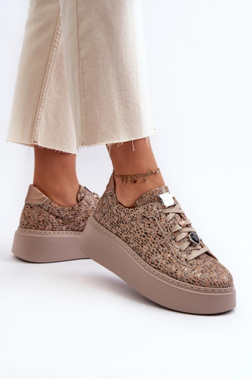 Oda sportiniai bateliai su platforma Tai turiciejka 06191-10 smėlio spalvos