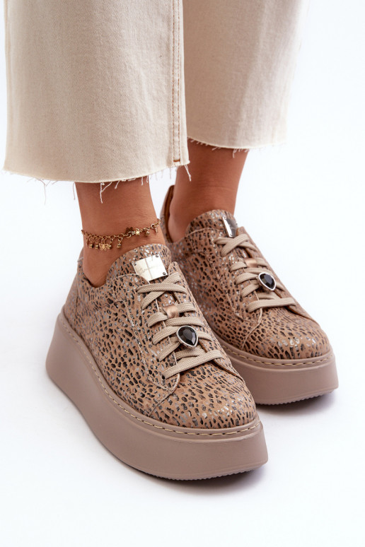 Oda sportiniai bateliai su platforma Tai turiciejka 06191-10 smėlio spalvos