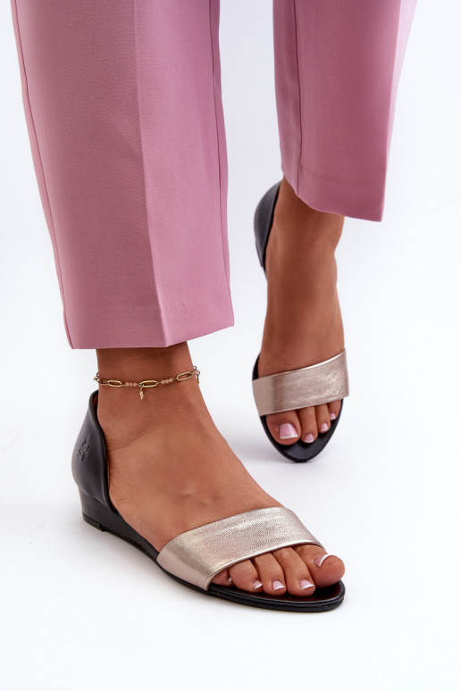 Moteriškos basutės Tai turiciejka 1971-67 Juodos ir-aukso spalvos Moteriškos basutės Tai turiciejka 1971-67 Juodos ir-aukso spalvos