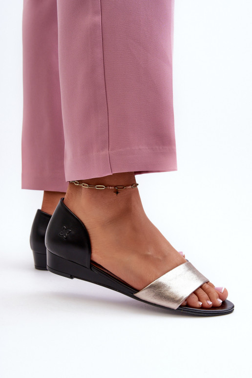 Moteriškos basutės Tai turiciejka 1971-67 Juodos ir-aukso spalvos Moteriškos basutės Tai turiciejka 1971-67 Juodos ir-aukso spalvos