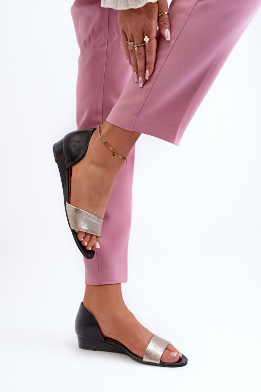 Moteriškos basutės Tai turiciejka 1971-67 Juodos ir-aukso spalvos Moteriškos basutės Tai turiciejka 1971-67 Juodos ir-aukso spalvos