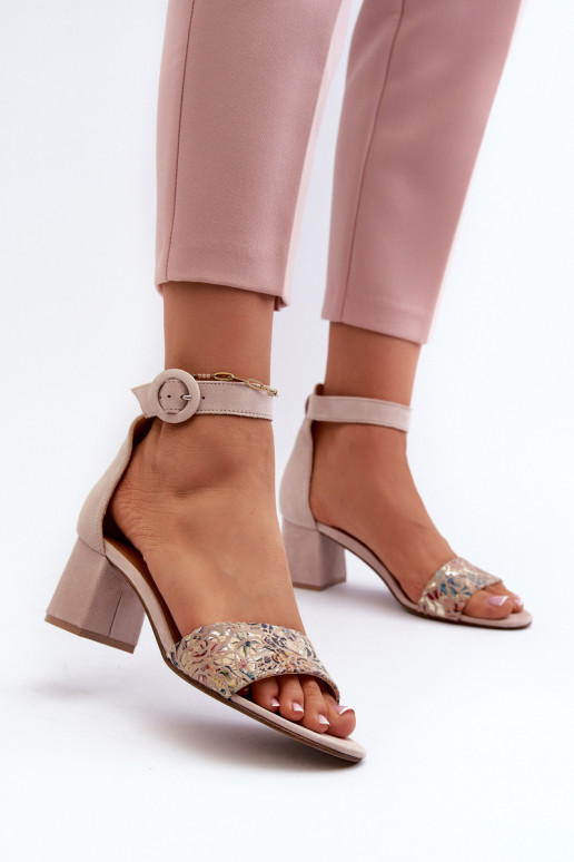 Elegantiški zomšiniai aukštakulniai Tai turiciejka 04141-49 smėlio spalvos Elegantiški zomšiniai aukštakulniai Tai turiciejka 04141-49 smėlio spalvos