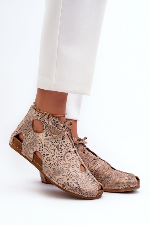 Raštuotas Oda Aulinukai Tai turiciejka 03426-02 smėlio spalvos Raštuotas Oda Aulinukai Tai turiciejka 03426-02 smėlio spalvos