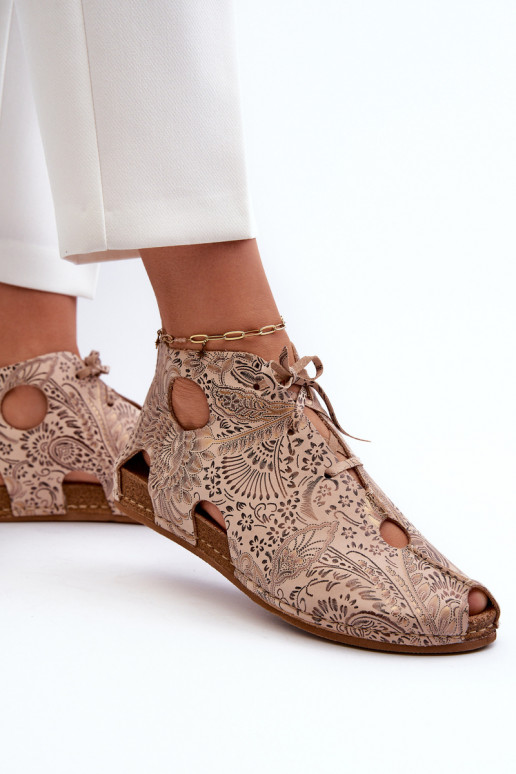 Raštuotas Oda Aulinukai Tai turiciejka 03426-02 smėlio spalvos Raštuotas Oda Aulinukai Tai turiciejka 03426-02 smėlio spalvos