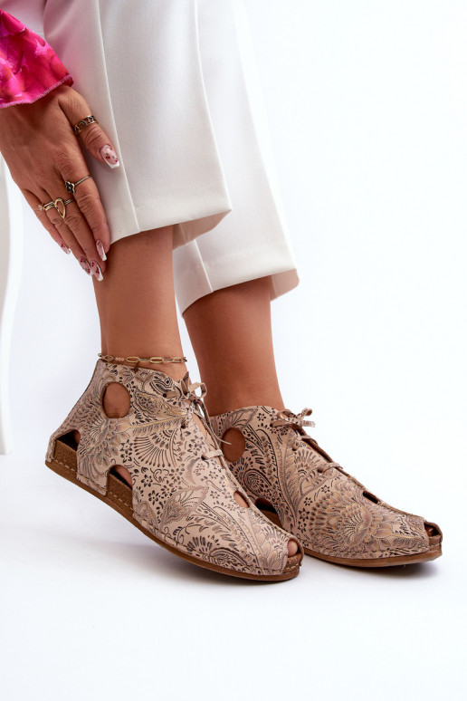 Raštuotas Oda Aulinukai Tai turiciejka 03426-02 smėlio spalvos Raštuotas Oda Aulinukai Tai turiciejka 03426-02 smėlio spalvos