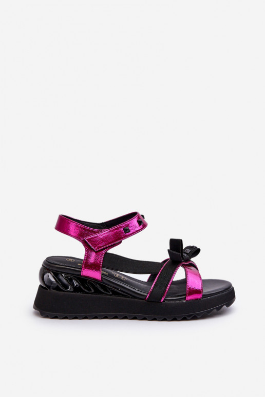 Moteriškos basutės su kaspinais D&A CR956 rožinės spalvos Moteriškos basutės su kaspinais D&A CR956 rožinės spalvos