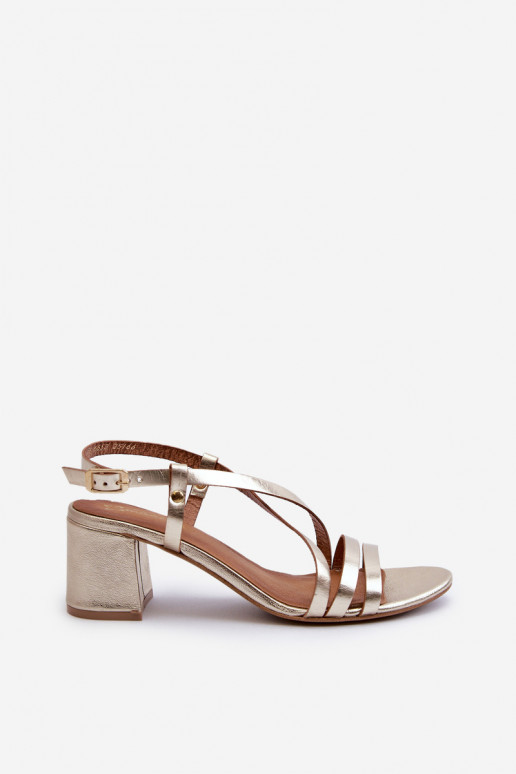 Moteriškos basutės su neaukštais kulniukais Tai turiciejka 06653-25 aukso spalvos Moteriškos basutės su neaukštais kulniukais Tai turiciejka 06653-25 aukso spalvos