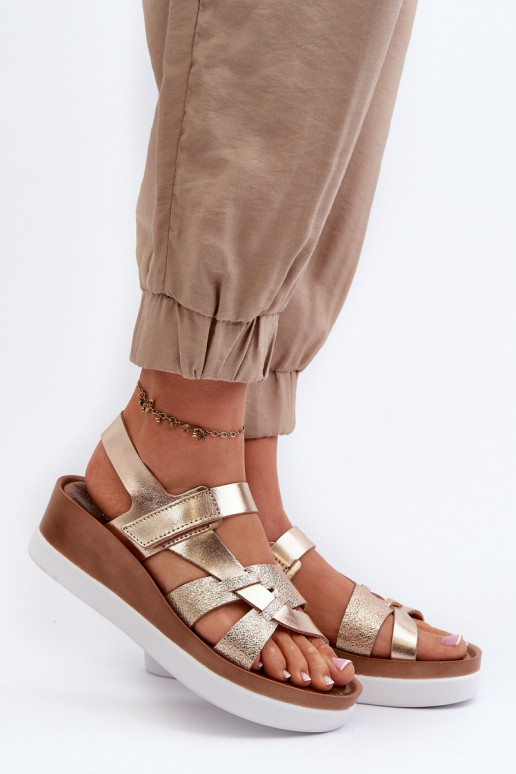 Zazoo 40397 Moteriškas Moteriškos basutės su platforma aukso spalvos Zazoo 40397 Moteriškas Moteriškos basutės su platforma aukso spalvos