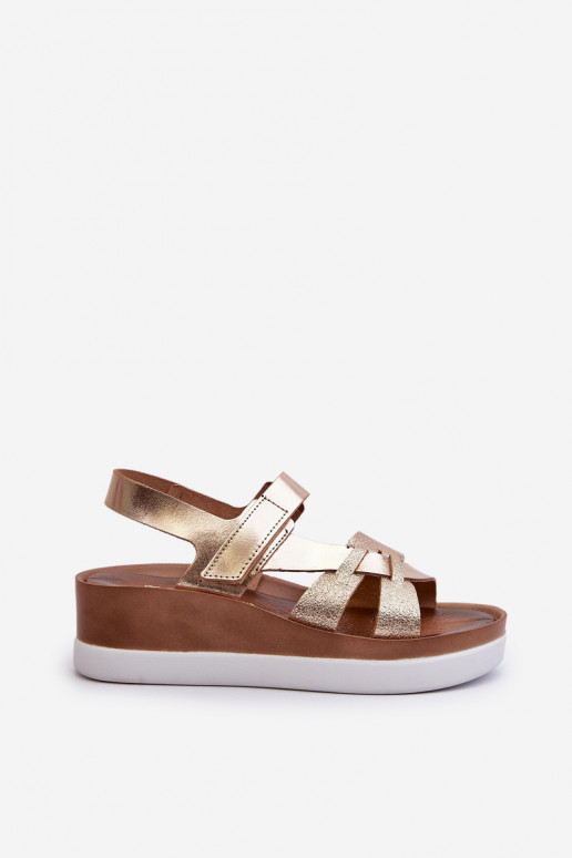 Zazoo 40397 Moteriškas Moteriškos basutės su platforma aukso spalvos Zazoo 40397 Moteriškas Moteriškos basutės su platforma aukso spalvos