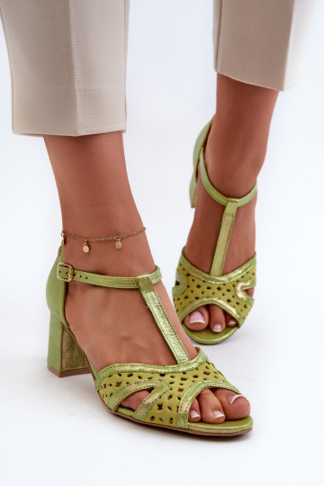 basutės Oda Moteriškas su kulniukais Tai turiciejka 06551-09 Kalkės