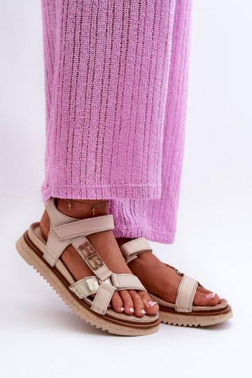 Zazoo 50103 Moteriškas Moteriškos basutės su platforma smėlio spalvos 2