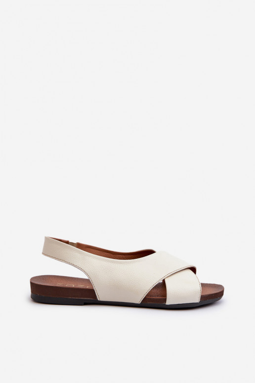 Zazoo 40407 basutės Oda Moteriškas dramblio kaulo spalvos Zazoo 40407 basutės Oda Moteriškas dramblio kaulo spalvos