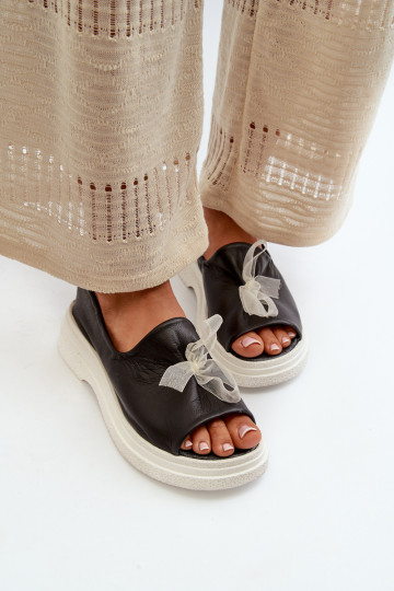 Zazoo 2939 Moteriškos basutės Moteriškas su kaspinais juodos spalvos