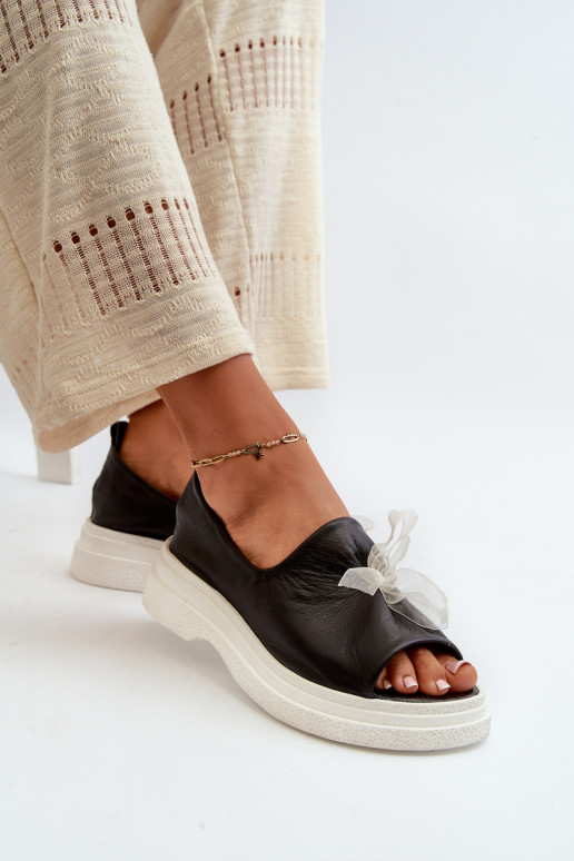 Zazoo 2939 Moteriškos basutės Moteriškas su kaspinais juodos spalvos