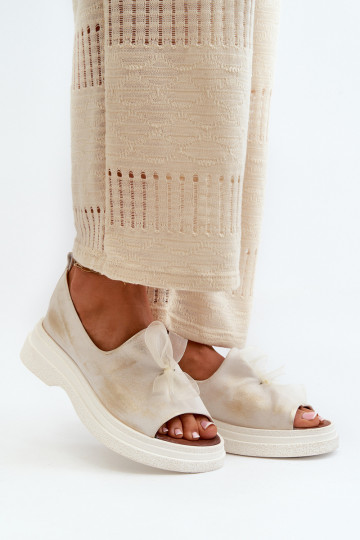 Zazoo 2939 Moteriškos basutės Moteriškas su kaspinais aukso spalvos Przecierany 2