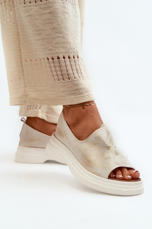 Zazoo 2939 Moteriškos basutės Moteriškas su kaspinais aukso spalvos Przecierany Zazoo 2939 Moteriškos basutės Moteriškas su kaspinais aukso spalvos Przecierany