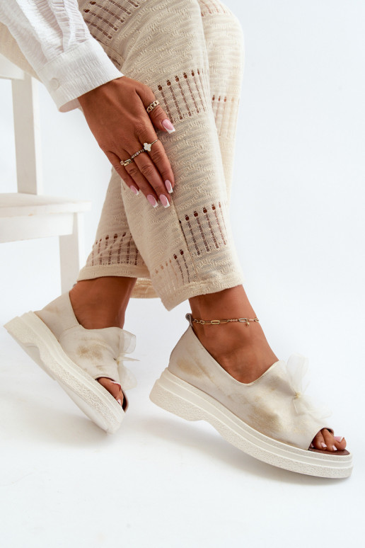 Zazoo 2939 Moteriškos basutės Moteriškas su kaspinais aukso spalvos Przecierany Zazoo 2939 Moteriškos basutės Moteriškas su kaspinais aukso spalvos Przecierany