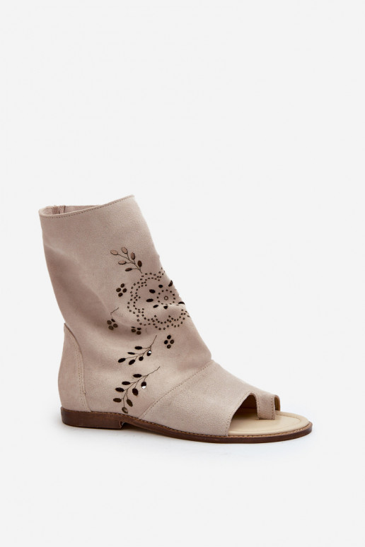 Zazoo 3437 Moteriškas Zomšinės basutės su auliuku Į Pilį dramblio kaulo spalvos Zazoo 3437 Moteriškas Zomšinės basutės su auliuku Į Pilį dramblio kaulo spalvos