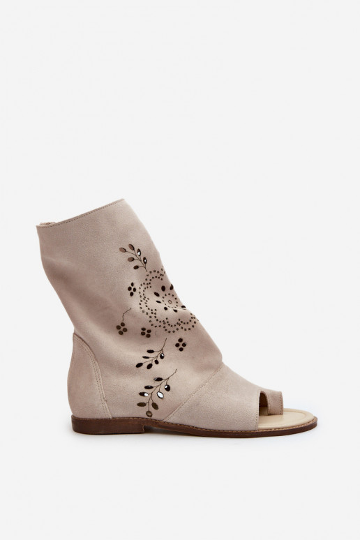 Zazoo 3437 Moteriškas Zomšinės basutės su auliuku Į Pilį dramblio kaulo spalvos Zazoo 3437 Moteriškas Zomšinės basutės su auliuku Į Pilį dramblio kaulo spalvos