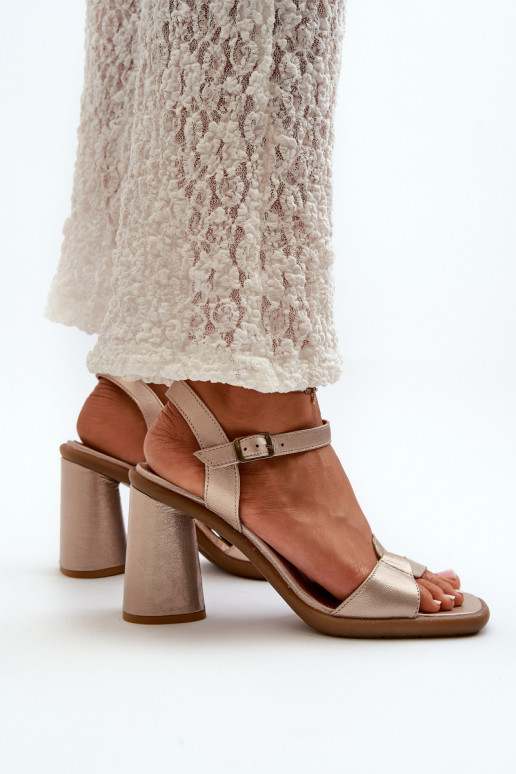 Moteriškos basutės su kulniukais Tai turiciejka 06029-25 aukso spalvos