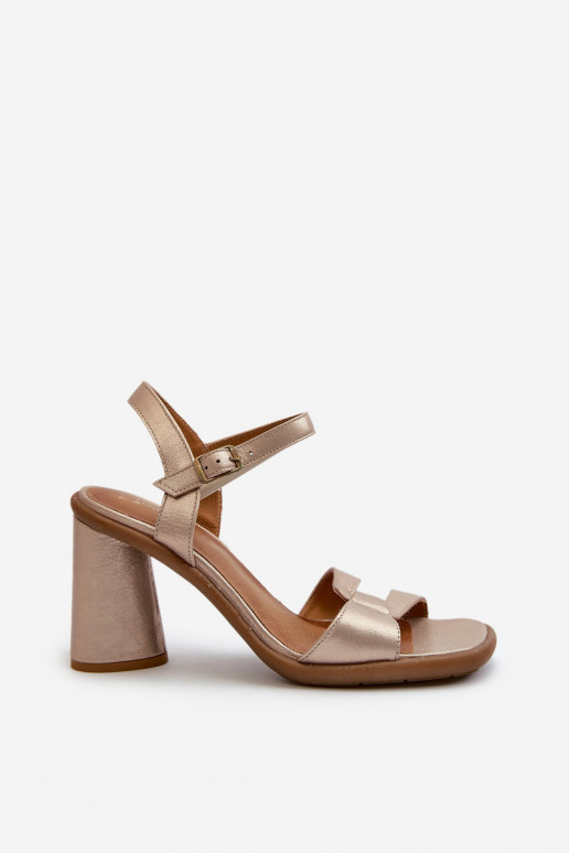 Moteriškos basutės su kulniukais Tai turiciejka 06029-25 aukso spalvos