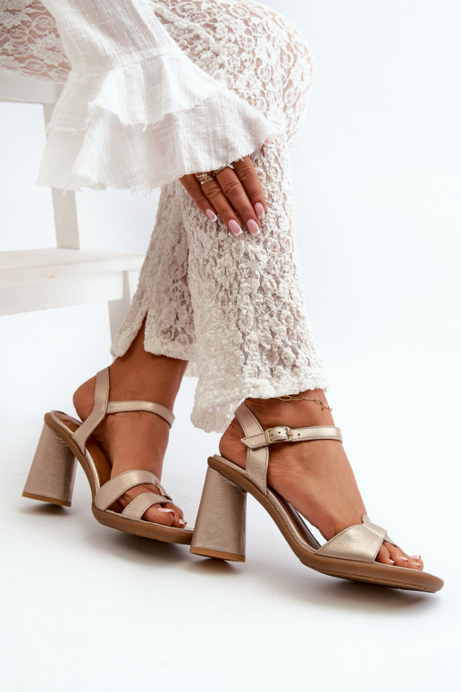 Moteriškos basutės su kulniukais Tai turiciejka 06029-25 aukso spalvos