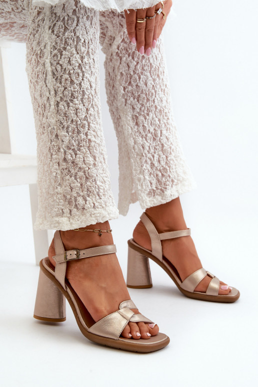 Moteriškos basutės su kulniukais Tai turiciejka 06029-25 aukso spalvos