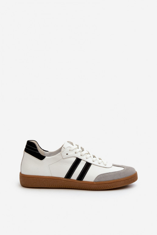 Zazoo N1068 Oda Žemas Sneakers modelio batai Moteriškas baltos spalvos Zazoo N1068 Oda Žemas Sneakers modelio batai Moteriškas baltos spalvos