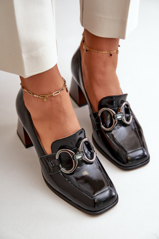 Oda Bateliai su ornamentais juodos spalvos Laura Messi 2845