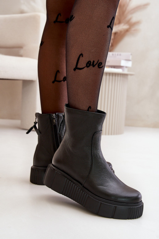 Zazoo 60369 Moteriški aulinukai su platforma juodos spalvos