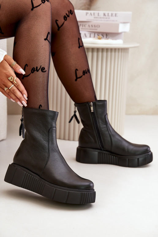 Zazoo 60369 Moteriški aulinukai su platforma juodos spalvos