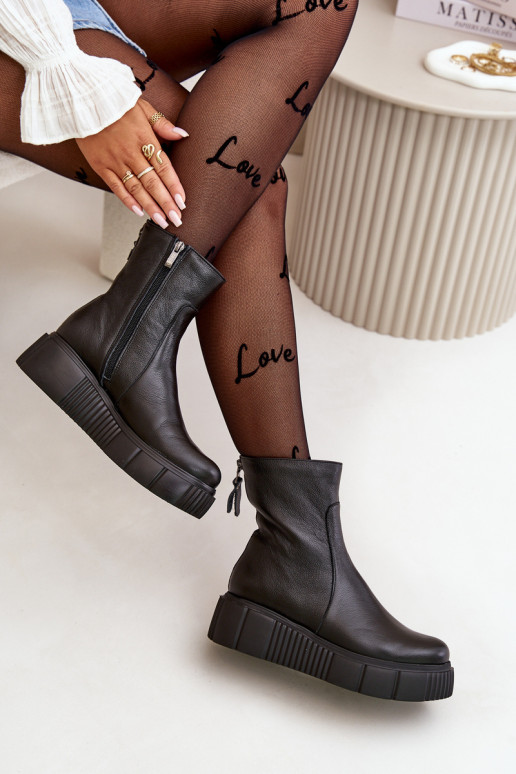 Zazoo 60369 Moteriški aulinukai su platforma juodos spalvos