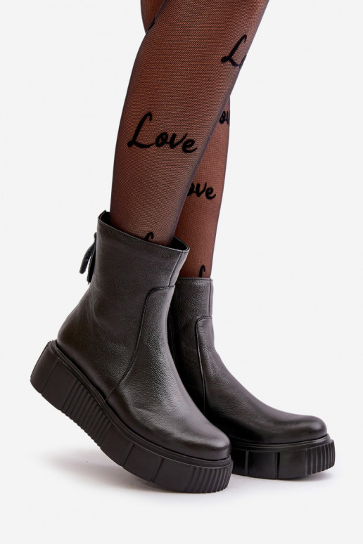 Zazoo 60369 Moteriški aulinukai su platforma juodos spalvos